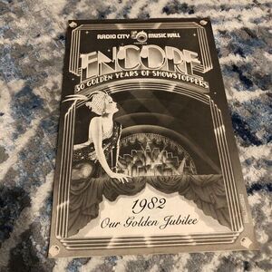 Radio City 50 Th  Music Hall ENCORE‎ 1982 Our Golden Jubilee Program Art Deco
